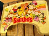 Sambo's Kid's Chair Tray　ビンテージ　サンボ レストラン　トレー　お盆　店頭用　ディスプレイ　アドバタイジング　企業物　アメリカ雑貨　ヴィンテージ　70年代　vintage