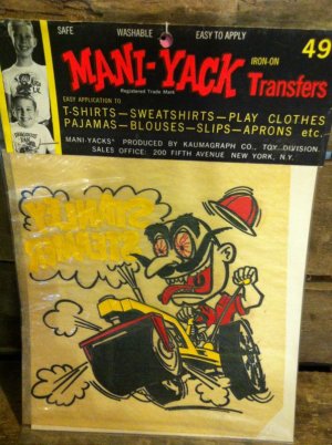 画像1: MANI-YACK HOT ROD MONSTER IRON ON TRANSFER 