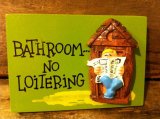 1970’s　Message Wall Tapestry　~ OUTHOUSE ~ Bathroom No Loitering