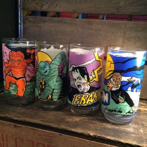 画像1: UNIVERSAL MONSTERS Glass 4 Set