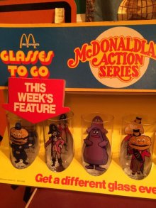 他の写真2: McDonald's Land Glass 6 Set Display　ビンテージ　マクドナルド　グラス　タンブラー　コップ　ノベルティー　店頭用　ディスプレイ　ロナルド　ビッグマックポリス　アメリカ雑貨　ヴィンテージ　70年代