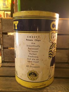 他の写真3: CHESTY POTATO CHIPS TIN CAN　ビンテージ　チェスティー　ポテトチップス　缶　ディスプレイ　アドバタイジング　企業キャラクター　企業物　アメリカ雑貨　ヴィンテージ　60年代　vintage