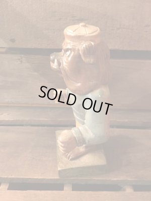 画像4: Wood Bull Dog College Mascot Figure