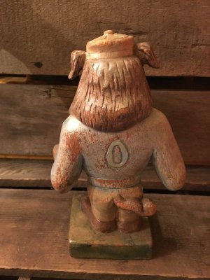 画像3: Wood Bull Dog College Mascot Figure
