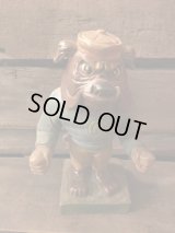 Wood Bull Dog College Mascot Figure