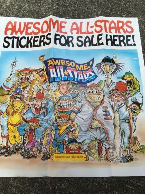 画像2: AWESOME! ALL-STARS BASEBALL STICKERS & BUBBLE GUM POSTER