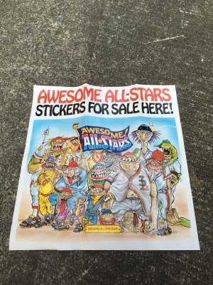 画像1: AWESOME! ALL-STARS BASEBALL STICKERS & BUBBLE GUM POSTER