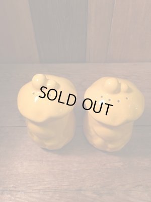 セラミック(陶器製)きのこソルト＆ペッパー、ビンテージ