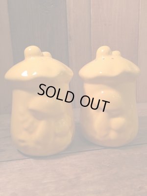 セラミック(陶器製)きのこソルト＆ペッパー、ビンテージ