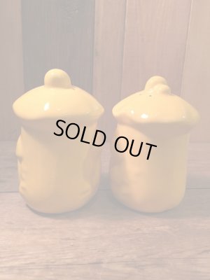 セラミック(陶器製)きのこソルト＆ペッパー、ビンテージ