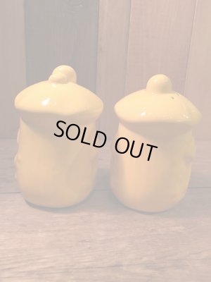 セラミック(陶器製)きのこソルト＆ペッパー、ビンテージ