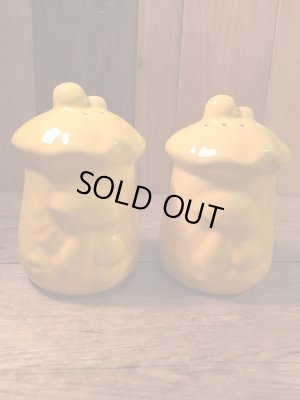 セラミック(陶器製)きのこソルト＆ペッパー、ビンテージ