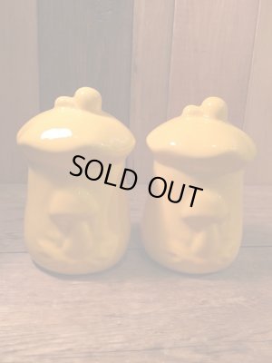 セラミック(陶器製)きのこソルト＆ペッパー、ビンテージ