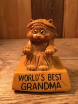 ”WORLD'S BEST GRANDMA” Message Doll ビンテージ　動物メッセージドール　70年代　ヴィンテージ