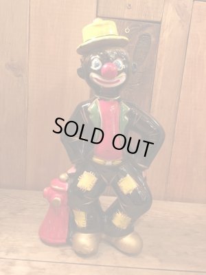 50年代頃のホーボークラウンの陶器製デキャンタ＆ショットグラス4点セット