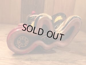 50年代頃のホーボークラウンの陶器製デキャンタ＆ショットグラス4点セット