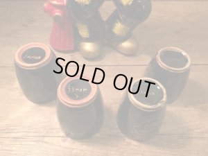 50年代頃のホーボークラウンの陶器製デキャンタ＆ショットグラス4点セット