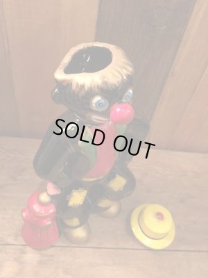 50年代頃のホーボークラウンの陶器製デキャンタ＆ショットグラス4点セット