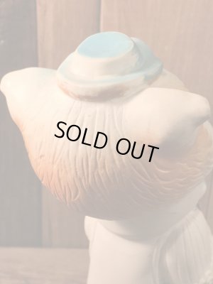 1960年代頃のソフビ製スクイーズトイlan Jay Clarolyte社のネコのフィギュア