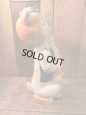 1960年代頃のソフビ製スクイーズトイlan Jay Clarolyte社のネコのフィギュア