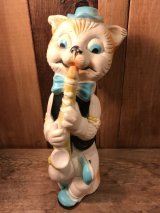 Squeeze Figure Vintage Cat ビンテージ　スクイーズトイ　猫　ネコ　ソフビ製フィギュア　lan Jay Clarolyte社　MADE　IN U.S.A　60年代　ヴィンテージ