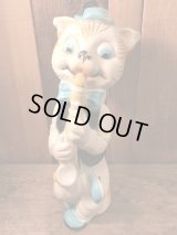 Squeeze Figure Vintage Cat ビンテージ　スクイーズトイ　猫　ネコ　ソフビ製フィギュア　lan Jay Clarolyte社　MADE　IN U.S.A　60年代　ヴィンテージ