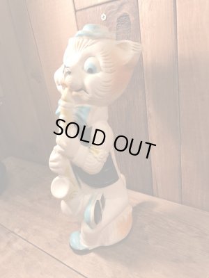 1960年代頃のソフビ製スクイーズトイlan Jay Clarolyte社のネコのフィギュア