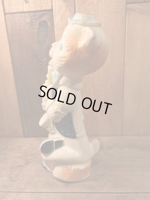 1960年代頃のソフビ製スクイーズトイlan Jay Clarolyte社のネコのフィギュア