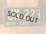 50’s OHIO Vintage  LICENSE PLATES　ビンテージ　オハイオ州　アメリカ　ライセンスプレート　ナンバープレート　50年代　ビンテージ