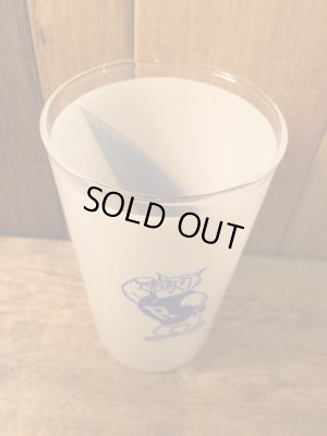 60〜70年代頃のラグビーチームデザインのペナント柄カレッジグラス