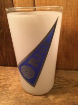 College Pennant VIntage Glass ビンテージ　カレッジ　グラス　ペナント柄　ラグビー　チーム　60年代　70年代　ヴィンテージ