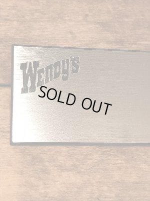 アメリカのウェンディーズのビンテージネームプレート