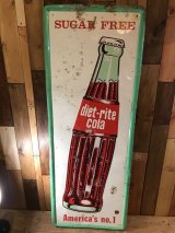 Vintage Diet light Cola sign　ビンテージ　ダイエットライトコーラ　看板　サイン　アドバタイジング　企業物　60年代　ヴィンテージ 