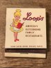 アメリカのレストラン「Loop's」のヴィンテージブックマッチ