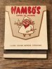 アメリカのHAMBO'Sレストランのヴィンテージブックマッチ