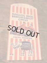Ringling Bros. Barnum & Bailey Circus Jumbo Peanuts Paper Bag　ビンテージ　ピーナツ　紙袋　サーカス　50年代　ヴィンテージ　vintage