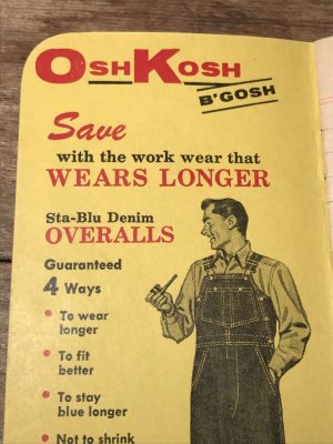 ワークウェアブランドのオシュコシュのヴィンテージタイムブック