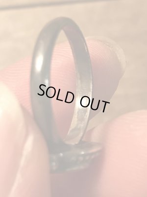 ターコイズのピースマークモチーフのビンテージリング