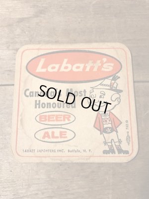 アドバタイジングキャラクターのラバッツビールのビンテージコースター