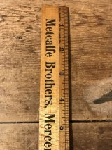 Advertising Wood Yard Stick　定規　ビンテージ　物差し　アンティーク　ルーラー　インダストリアル　ヴィンテージ　vintage