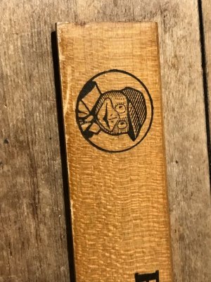 企業物の木製のビンテージルーラー