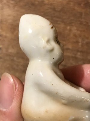 陶器製のビリケンさんのヴィンテージソルト&ペッパー