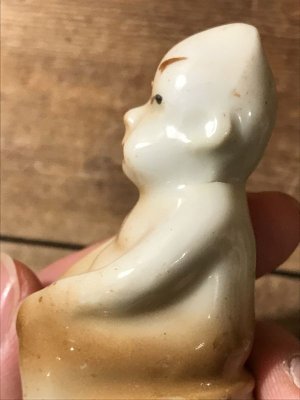 陶器製のビリケンさんのヴィンテージソルト&ペッパー