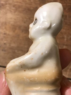 陶器製のビリケンさんのヴィンテージソルト&ペッパー