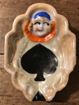 Playing Card Porcelain Lustre Ashtray　トランプ柄　ビンテージ　アシュトレイ　50年代　灰皿　陶器　ジャパンメイド　ヴィンテージ　vintage