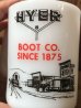 ミルクガラス製のHyer Bootのヴィンテージマグカップ
