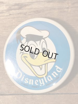 ディズニーランドのドナルドダックのヴィンテージ缶バッチ