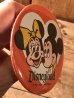 70年代頃のミッキーマウス&ミニーマウスのビンテージ缶バッジ