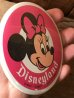 ディズニーランドのミニーマウスのヴィンテージ缶バッチ