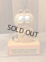 Garfield Plastic Message Push Toy　ガーフィールド　ビンテージ　プッシュトイ　メッセージ　80年代